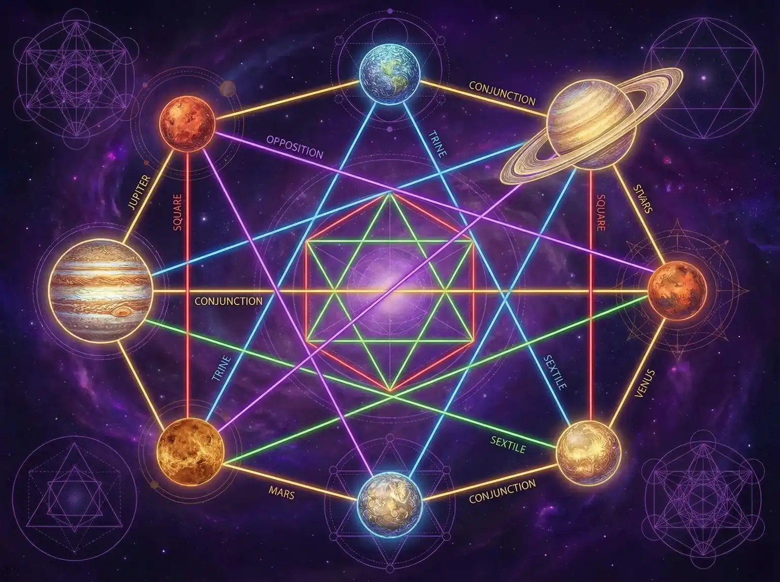 行星相位解读 - 萌将礼包 | 占星学进阶
